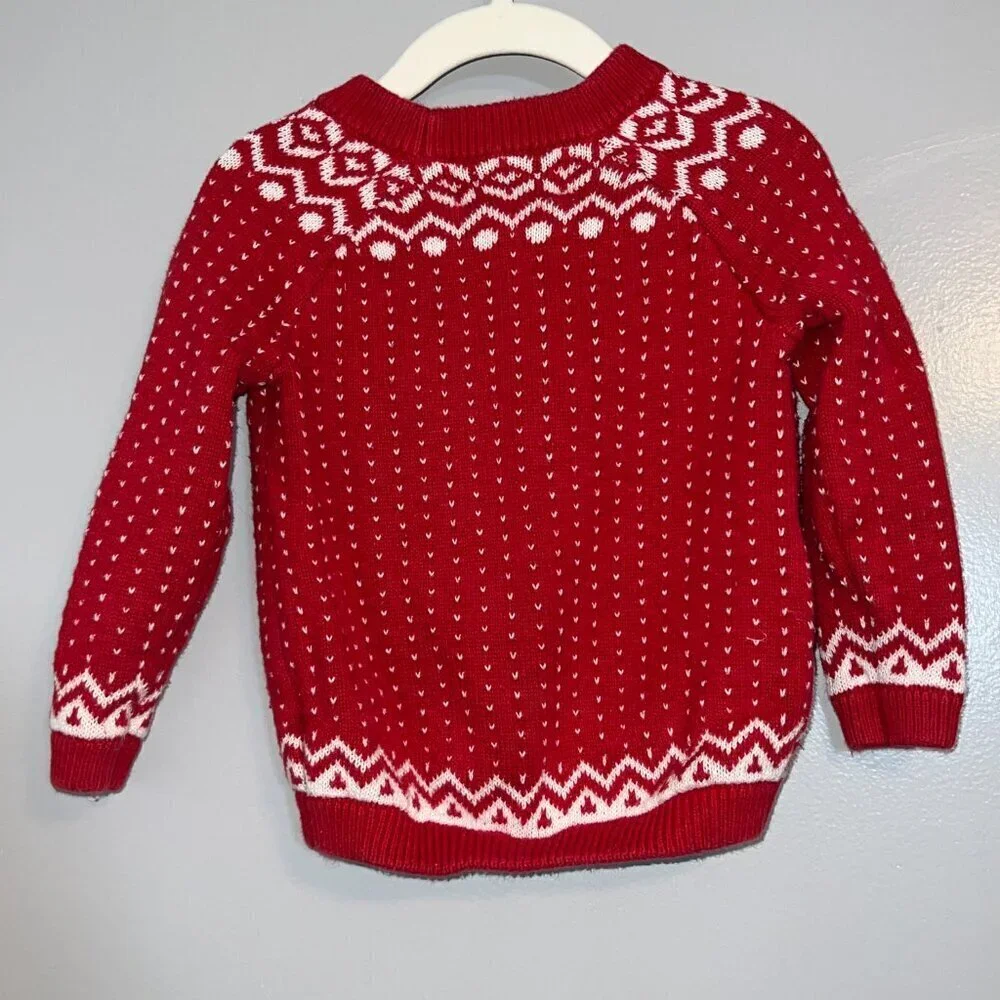 Set of 2 Old Navy Girl's Fair Isle Raglan Pullover Sweaters Size 2T - Picture 4 of 8